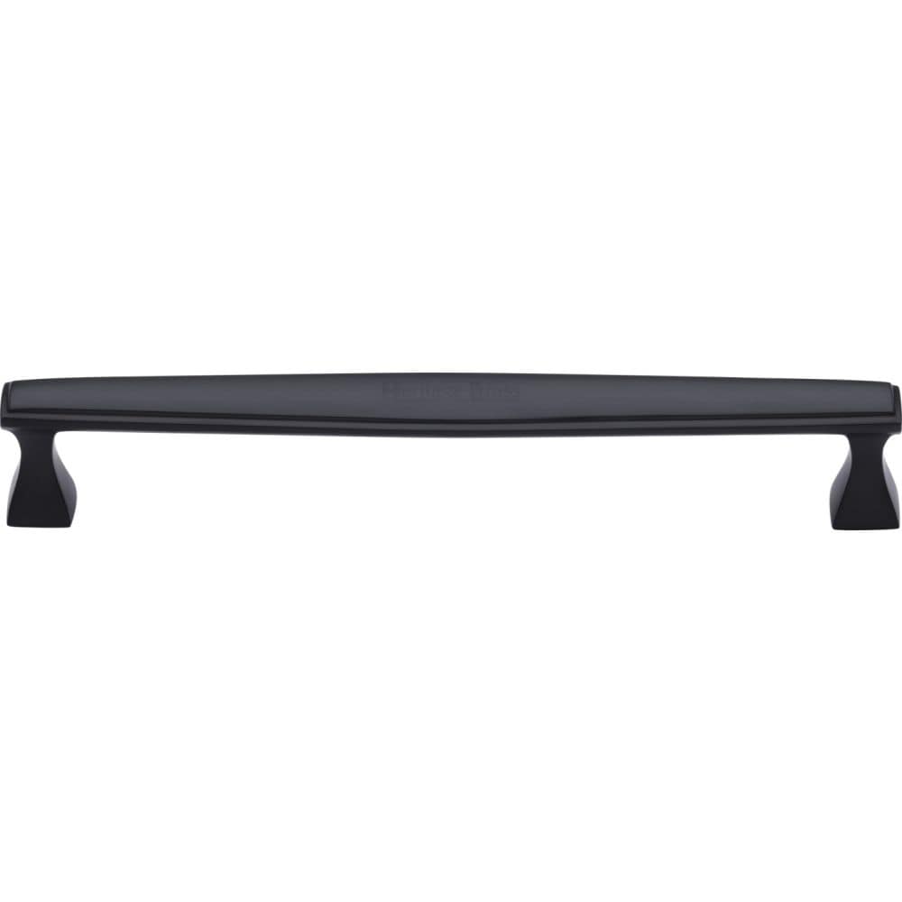 Heritage Brass Cabinet Hardware Matt Black / Cabinet Pull Handles / 203mm c/c Heritage Brass - Cabinet Pull Deco Design 203mm CTC Matt Black Finish