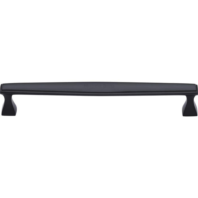 Heritage Brass Cabinet Hardware Matt Black / Cabinet Pull Handles / 203mm c/c Heritage Brass - Cabinet Pull Deco Design 203mm CTC Matt Black Finish