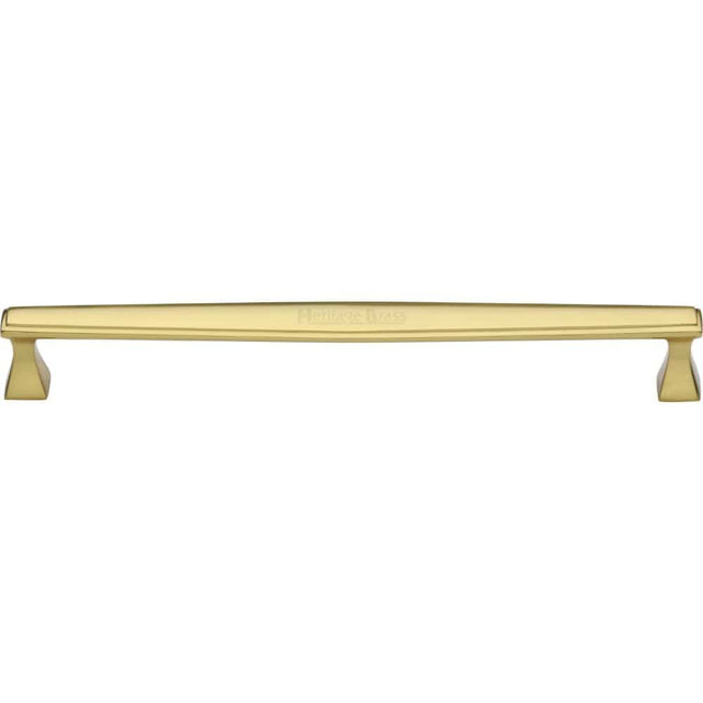 Heritage Brass Cabinet Hardware Polished Brass / Cabinet Pull Handles / 254mm c/c Heritage Brass - Cabinet Pull Deco Design 254mm CTC Polished Brass Finish