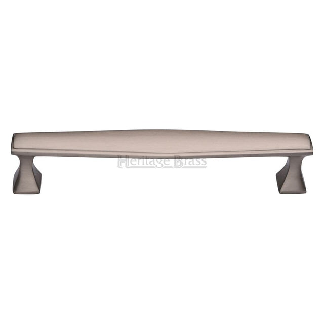 Heritage Brass Cabinet Hardware Satin Nickel / Cabinet Pull Handles / 254mm c/c Heritage Brass - Cabinet Pull Deco Design 254mm CTC Satin Nickel Finish