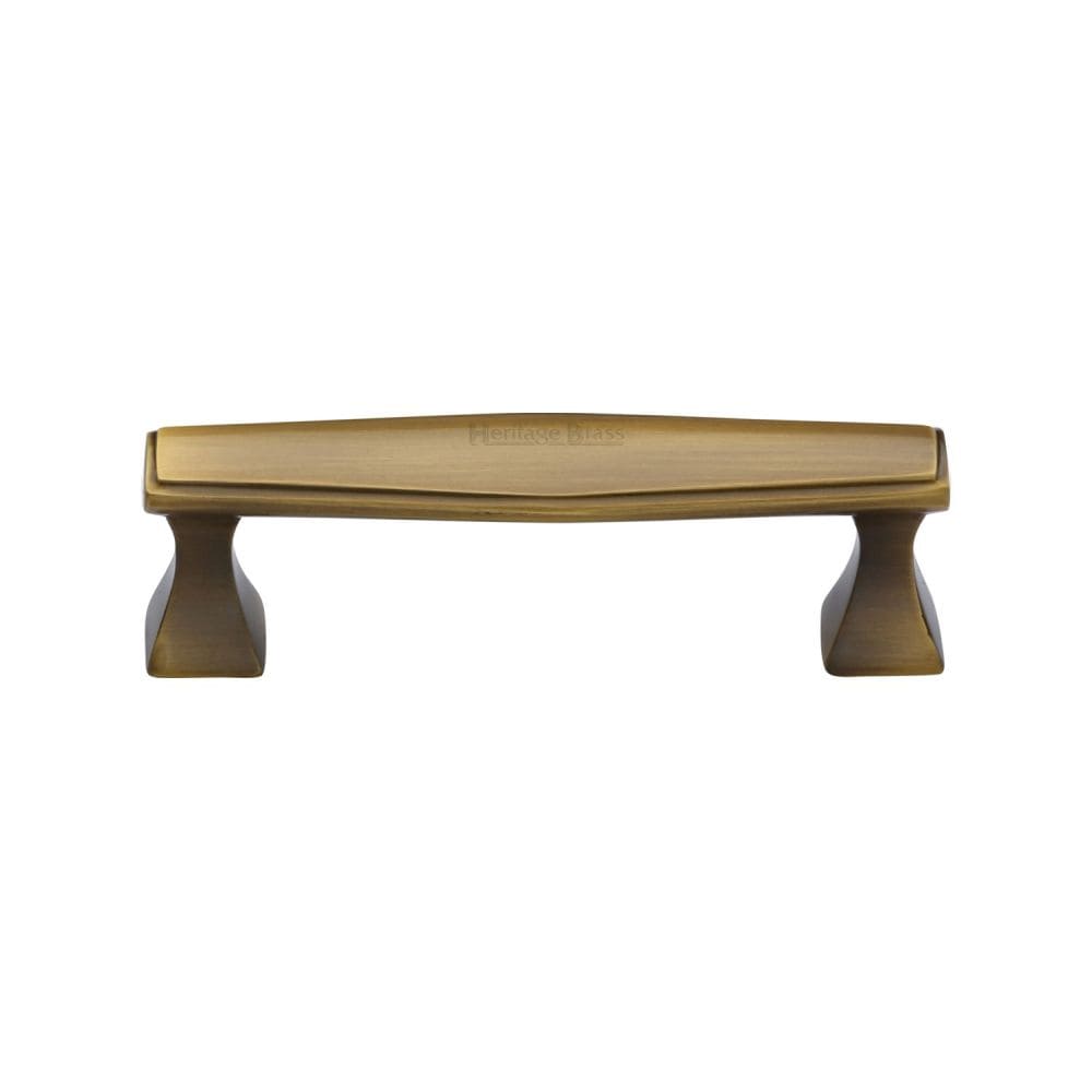 Heritage Brass Cabinet Hardware Antique Brass / Cabinet Pull Handles / 96mm c/c Heritage Brass - Cabinet Pull Deco Design 96mm CTC Antique Brass Finish