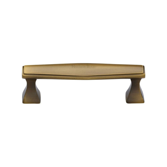 Heritage Brass Cabinet Hardware Antique Brass / Cabinet Pull Handles / 96mm c/c Heritage Brass - Cabinet Pull Deco Design 96mm CTC Antique Brass Finish
