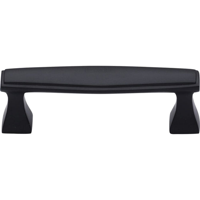 Heritage Brass Cabinet Hardware Matt Black / Cabinet Pull Handles / 96mm c/c Heritage Brass - Cabinet Pull Deco Design 96mm CTC Matt Black Finish