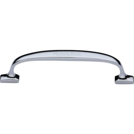 Heritage Brass Cabinet Hardware Polished Chrome / Cabinet Pull Handles / 128mm c/c Heritage Brass - Cabinet Pull Durham Design 128mm CTC Polished Chrome Finish