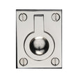 Heritage Brass Cabinet Hardware Polished Nickel / 50 x 38mm Heritage Brass - Cabinet Pull Flush Ring Design 38mm Polished Nickel Finish