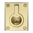 Heritage Brass Cabinet Hardware Polished Brass / 63 x 50mm Heritage Brass - Cabinet Pull Flush Ring Design 50mm Polished Brass Finish