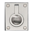 Heritage Brass Cabinet Hardware Satin Nickel / 63 x 50mm Heritage Brass - Cabinet Pull Flush Ring Design 50mm Satin Nickel Finish