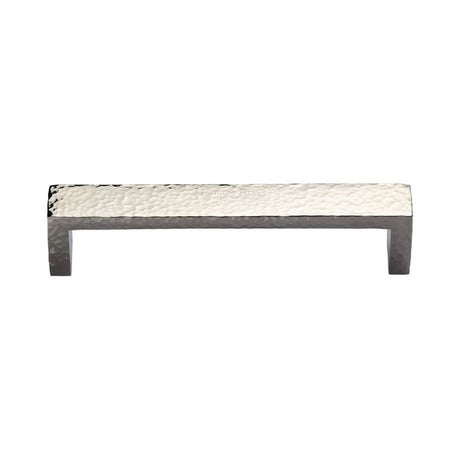 Heritage Brass Cabinet Hardware Polished Nickel / Cabinet Pull Handles / 128mm c/c Heritage Brass - Cabinet Pull Hammered Wide Metro Design 128mm CTC Polished Nickel F