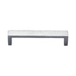 Heritage Brass Cabinet Hardware Satin Chrome / Cabinet Pull Handles / 128mm c/c Heritage Brass - Cabinet Pull Hammered Wide Metro Design 128mm CTC Satin Chrome F