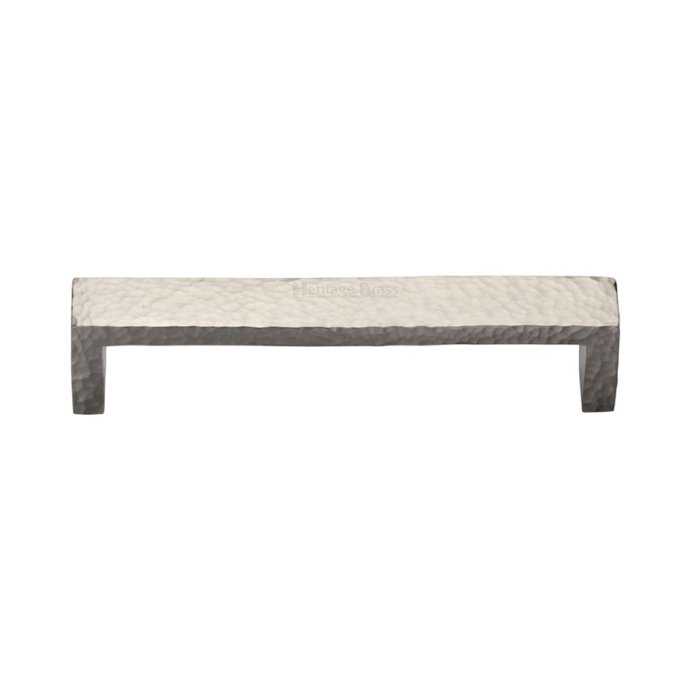 Heritage Brass Cabinet Hardware Satin Nickel / Cabinet Pull Handles / 128mm c/c Heritage Brass - Cabinet Pull Hammered Wide Metro Design 128mm CTC Satin Nickel F