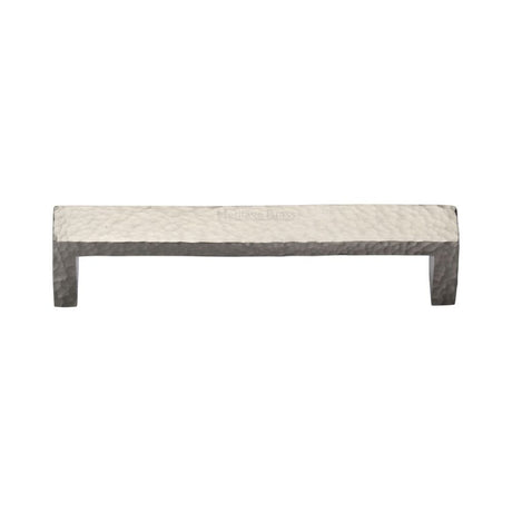 Heritage Brass Cabinet Hardware Satin Nickel / Cabinet Pull Handles / 128mm c/c Heritage Brass - Cabinet Pull Hammered Wide Metro Design 128mm CTC Satin Nickel F