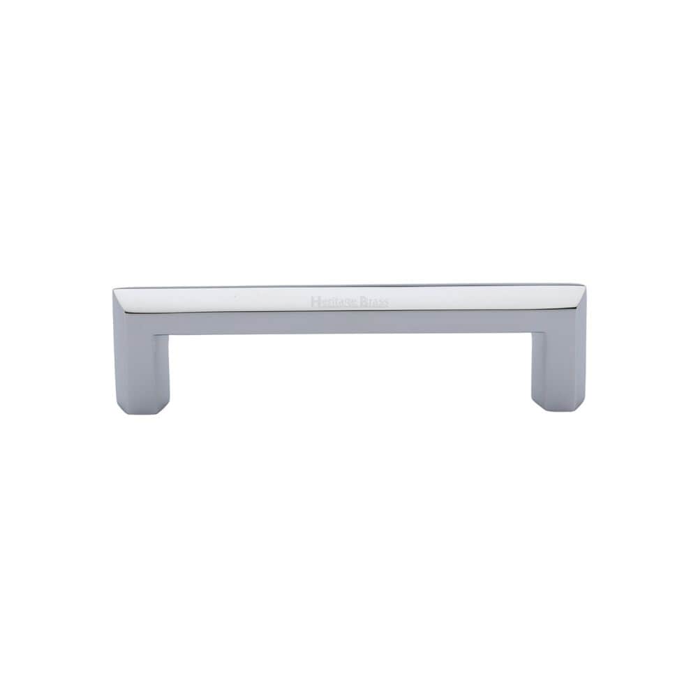 Heritage Brass Cabinet Hardware Polished Chrome / Cabinet Pull Handles / 102mm c/c Heritage Brass - Cabinet Pull Hex Profile Design 102mm CTC Polished Chrome Finish