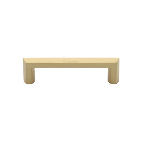 Heritage Brass Cabinet Hardware Satin Brass / Cabinet Pull Handles / 102mm c/c Heritage Brass - Cabinet Pull Hex Profile Design 102mm CTC Satin Brass Finish