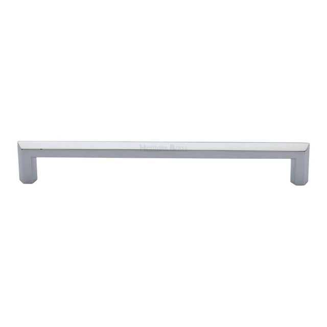 Heritage Brass Cabinet Hardware Polished Chrome / Cabinet Pull Handles / 203mm c/c Heritage Brass - Cabinet Pull Hex Profile Design 203mm CTC Polished Chrome Finish