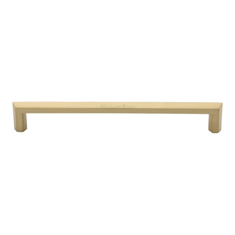 Heritage Brass Cabinet Hardware Satin Brass / Cabinet Pull Handles / 203mm c/c Heritage Brass - Cabinet Pull Hex Profile Design 203mm CTC Satin Brass Finish