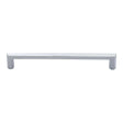 Heritage Brass Cabinet Hardware Satin Chrome / Cabinet Pull Handles / 203mm c/c Heritage Brass - Cabinet Pull Hex Profile Design 203mm CTC Satin Chrome Finish