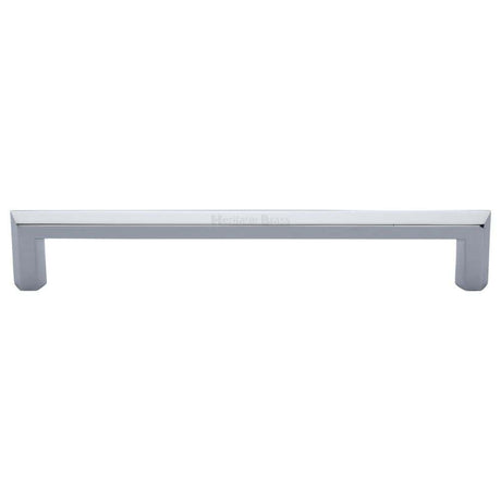Heritage Brass Cabinet Hardware Polished Chrome / Cabinet Pull Handles / 254mm c/c Heritage Brass - Cabinet Pull Hex Profile Design 254mm CTC Polished Chrome Finish