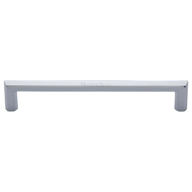 Heritage Brass Cabinet Hardware Polished Chrome / Cabinet Pull Handles / 254mm c/c Heritage Brass - Cabinet Pull Hex Profile Design 254mm CTC Polished Chrome Finish