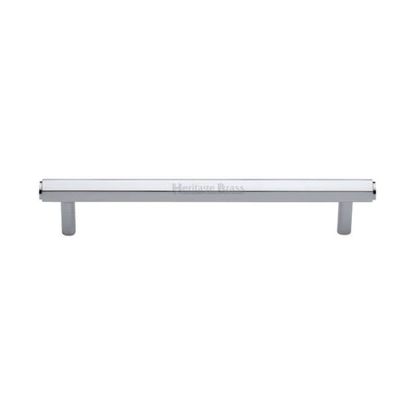 Heritage Brass Cabinet Hardware Polished Chrome / Cabinet Pull Handles / 160mm c/c Heritage Brass - Cabinet Pull Hexagon Design 160mm CTC Polished Chrome Finish