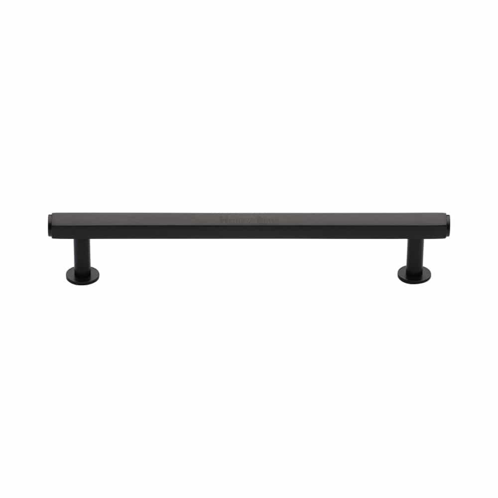 Heritage Brass Cabinet Hardware Matt Bronze / Cabinet Pull Handles / 160mm c/c Heritage Brass - Cabinet Pull Hexagon Design with Rose 160mm CTC Matt Bronze Fin