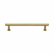 Heritage Brass Cabinet Hardware Satin Brass / Cabinet Pull Handles / 160mm c/c Heritage Brass - Cabinet Pull Hexagon Design with Rose 160mm CTC Satin Brass Fini