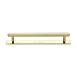 Heritage Brass Cabinet Hardware Polished Brass / Cabinet Pull Handles / 160mm c/c Heritage Brass - Cabinet Pull Hexagonal Design with Plate 160mm CTC Polished Brass F