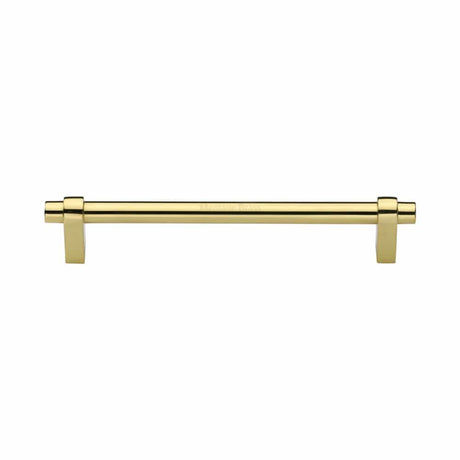 Heritage Brass Cabinet Hardware Polished Brass / Cabinet Pull Handles / 160mm c/c Heritage Brass - Cabinet Pull Industrial Design 160mm CTC Polished Brass Finish
