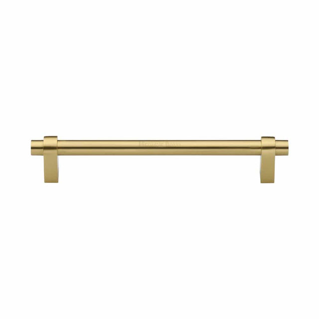 Heritage Brass Cabinet Hardware Satin Brass / Cabinet Pull Handles / 160mm c/c Heritage Brass - Cabinet Pull Industrial Design 160mm CTC Satin Brass Finish