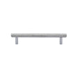 Heritage Brass Cabinet Hardware Polished Chrome / Cabinet Pull Handles / 128mm c/c Heritage Brass - Cabinet Pull Knurled Design 128mm CTC Polished Chrome Finish