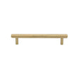 Heritage Brass Cabinet Hardware Satin Brass / Cabinet Pull Handles / 128mm c/c Heritage Brass - Cabinet Pull Knurled Design 128mm CTC Satin Brass Finish