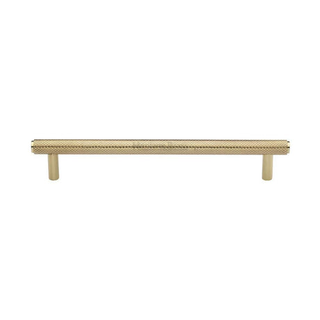 Heritage Brass Cabinet Hardware Polished Brass / Cabinet Pull Handles / 160mm c/c Heritage Brass - Cabinet Pull Knurled Design 160mm CTC Polished Brass Finish