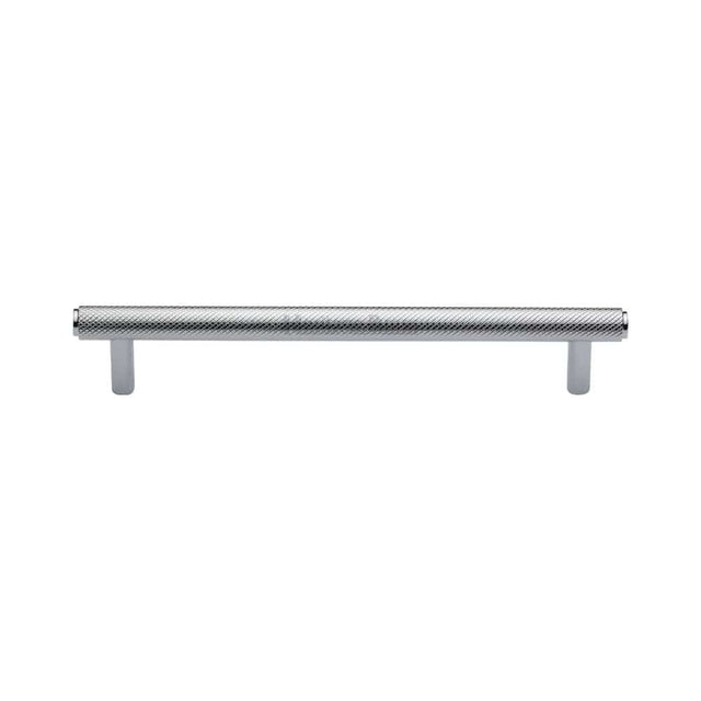 Heritage Brass Cabinet Hardware Polished Chrome / Cabinet Pull Handles / 160mm c/c Heritage Brass - Cabinet Pull Knurled Design 160mm CTC Polished Chrome Finish
