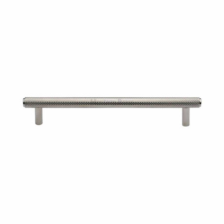Heritage Brass Cabinet Hardware Polished Nickel / Cabinet Pull Handles / 160mm c/c Heritage Brass - Cabinet Pull Knurled Design 160mm CTC Polished Nickel Finish