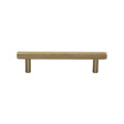 Heritage Brass Cabinet Hardware Satin Brass / Cabinet Pull Handles / 96mm c/c Heritage Brass - Cabinet Pull Knurled Design 96mm CTC Satin Brass Finish