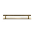 Heritage Brass Cabinet Hardware Antique Brass / Cabinet Pull Handles / 160mm c/c Heritage Brass - Cabinet Pull Knurled Design with Plate 160mm CTC Antique Brass Fin