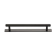 Heritage Brass Cabinet Hardware Matt Bronze / Cabinet Pull Handles / 160mm c/c Heritage Brass - Cabinet Pull Knurled Design with Plate 160mm CTC Matt Bronze Fi