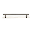 Heritage Brass Cabinet Hardware Polished Nickel / Cabinet Pull Handles / 160mm c/c Heritage Brass - Cabinet Pull Knurled Design with Plate 160mm CTC Polished Nickel Fi