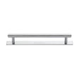 Heritage Brass Cabinet Hardware Satin Chrome / Cabinet Pull Handles / 160mm c/c Heritage Brass - Cabinet Pull Knurled Design with Plate 160mm CTC Satin Chrome Fi
