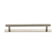 Heritage Brass Cabinet Hardware Satin Nickel / Cabinet Pull Handles / 160mm c/c Heritage Brass - Cabinet Pull Knurled Design with Plate 160mm CTC Satin Nickel Fi