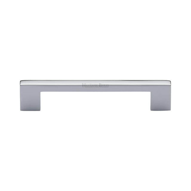Heritage Brass Cabinet Hardware Polished Chrome / Cabinet Pull Handles / 128mm c/c Heritage Brass - Cabinet Pull Metro Design 128mm CTC Polished Chrome Finish