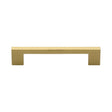 Heritage Brass Cabinet Hardware Satin Brass / Cabinet Pull Handles / 128mm c/c Heritage Brass - Cabinet Pull Metro Design 128mm CTC Satin Brass Finish