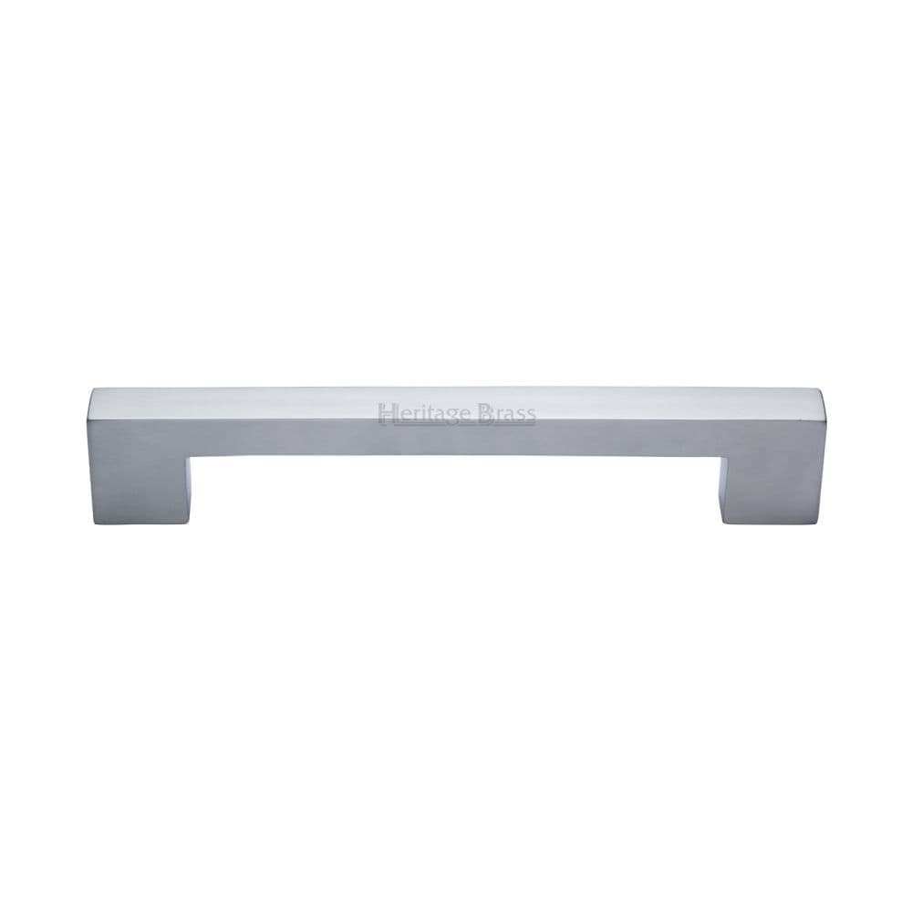 Heritage Brass Cabinet Hardware Satin Chrome / Cabinet Pull Handles / 160mm c/c Heritage Brass - Cabinet Pull Metro Design 160mm CTC Satin Chrome Finish