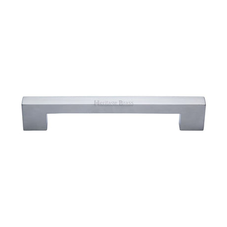 Heritage Brass Cabinet Hardware Satin Chrome / Cabinet Pull Handles / 160mm c/c Heritage Brass - Cabinet Pull Metro Design 160mm CTC Satin Chrome Finish