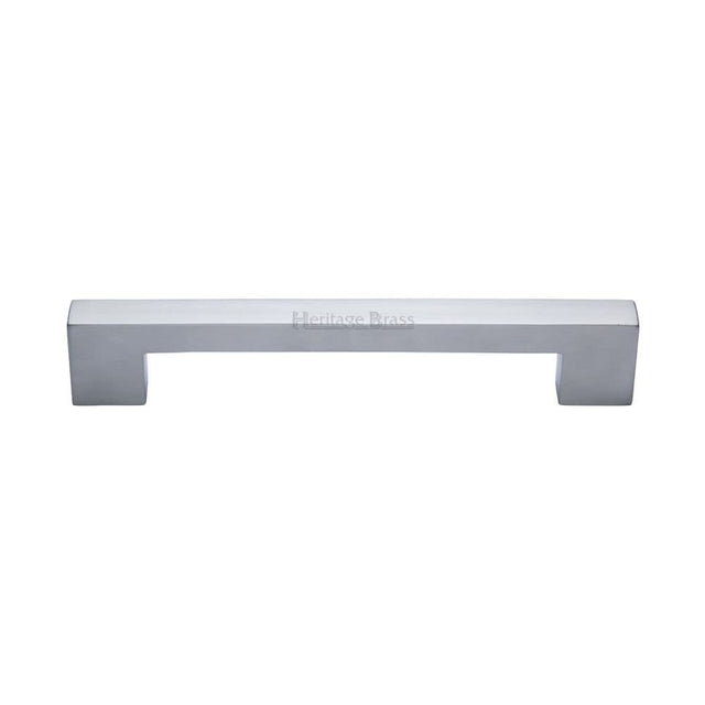 Heritage Brass Cabinet Hardware Satin Chrome / Cabinet Pull Handles / 160mm c/c Heritage Brass - Cabinet Pull Metro Design 160mm CTC Satin Chrome Finish