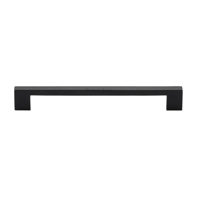Heritage Brass Cabinet Hardware Matt Black / Cabinet Pull Handles / 192mm c/c Heritage Brass - Cabinet Pull Metro Design 192mm CTC Matt Black Finish