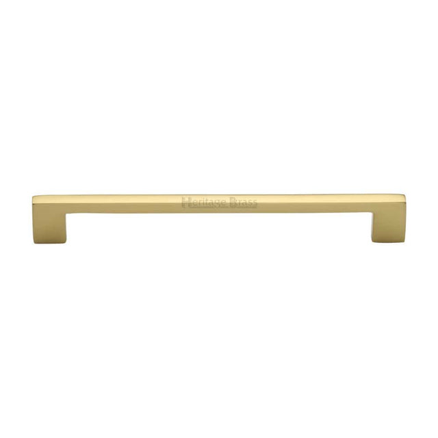 Heritage Brass Cabinet Hardware Polished Brass / Cabinet Pull Handles / 192mm c/c Heritage Brass - Cabinet Pull Metro Design 192mm CTC Polished Brass Finish