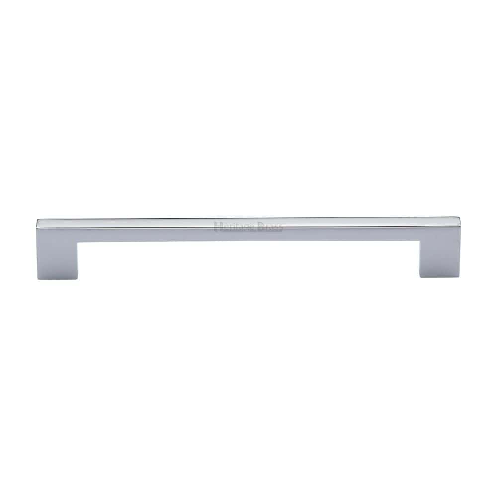 Heritage Brass Cabinet Hardware Polished Chrome / Cabinet Pull Handles / 192mm c/c Heritage Brass - Cabinet Pull Metro Design 192mm CTC Polished Chrome Finish