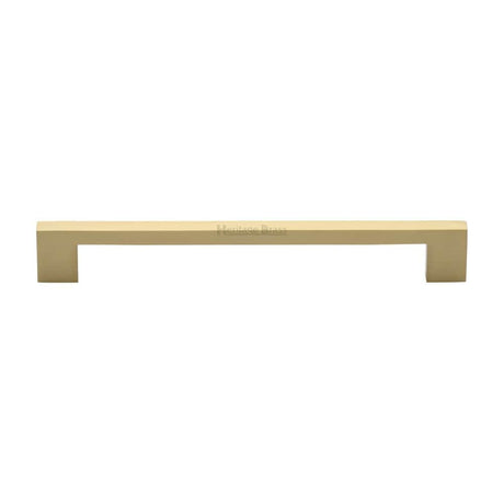 Heritage Brass Cabinet Hardware Satin Brass / Cabinet Pull Handles / 192mm c/c Heritage Brass - Cabinet Pull Metro Design 192mm CTC Satin Brass Finish