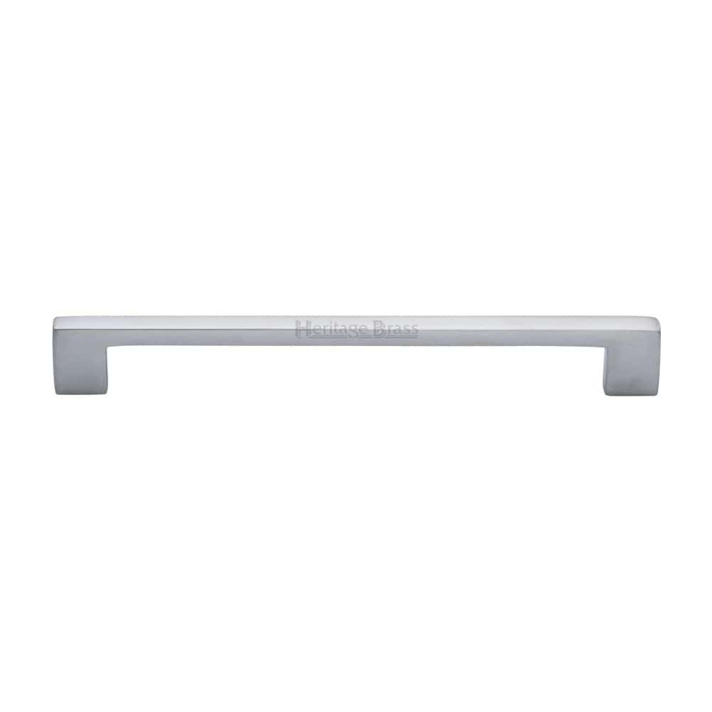 Heritage Brass Cabinet Hardware Satin Chrome / Cabinet Pull Handles / 192mm c/c Heritage Brass - Cabinet Pull Metro Design 192mm CTC Satin Chrome Finish