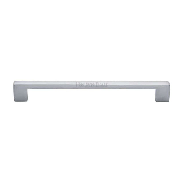 Heritage Brass Cabinet Hardware Satin Chrome / Cabinet Pull Handles / 192mm c/c Heritage Brass - Cabinet Pull Metro Design 192mm CTC Satin Chrome Finish